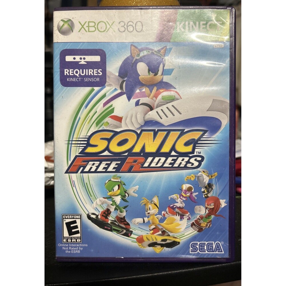 Sonic Free Riders Xbox 360 Kinect Disc, Manual & Case
